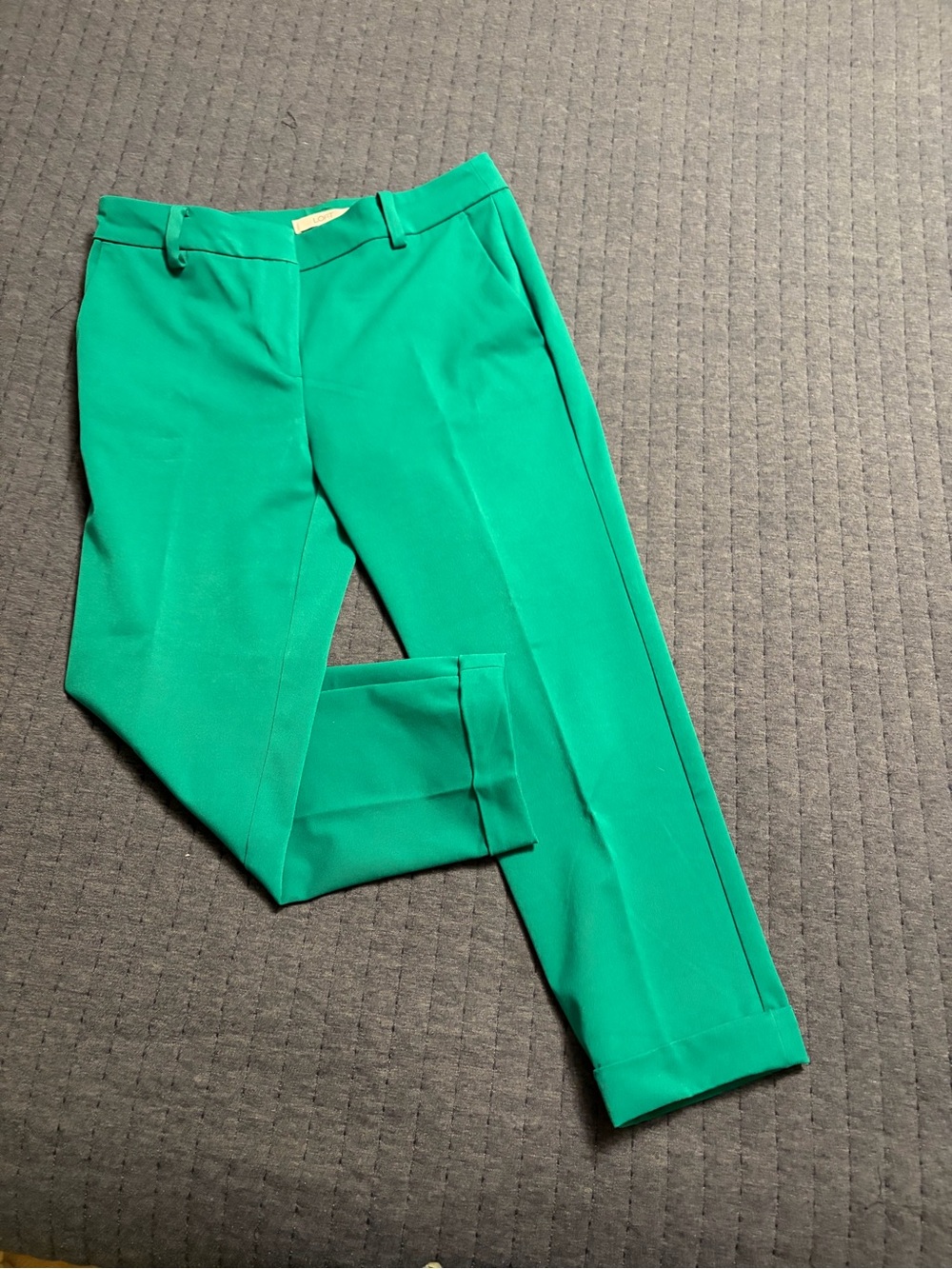 LOFT Women's Green ankle length dress Pants - Classic Tailored Fit - 8P